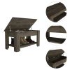 Karmen 1-Shelf Lid Top Storage Table Dark Brown - as Pic