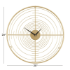 DecMode 20" Gold Metal Open Frame Swirl Wall Clock - DecMode