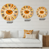 Designart 'Minimalist Bright Shining Orange Sun Rays I' Modern Wall Clock - Designart