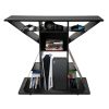 Hub-Atlantic Phoenix Media Stand Entertainment Center for TV, Audio Video Components, Stereo Equipment, Gaming Consoles, Streaming Devices, Black - as