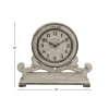 DecMode 15" White Wood Scroll Clock - DecMode