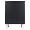 Daniel Accent Table with 3 Drawers; Black Finish - 20933