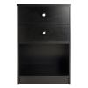 Ava Accent Table with 2 Drawers in Black Finish - 20936