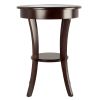 Cassie Round Accent Table with Glass - 40019