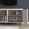 WESOME TV Stand Storage Media Console Entertainment Center with 2 Doors, Multiple Colors - Grey Walnut