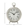 DecMode 6" Silver Stainless Steel Clock with Ring Top - DecMode