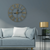 Sorbus Analog Wall Clock - Roman Numeral Style, Battery Operated Decorative Clock - Kitchen, Living Room, Bathroom Decor - 24 Inches (Gold) - Sorbus