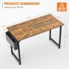 Modern Simple Style Wooden Work Office Desks with Storage,31 Inch,Brown - as Pic