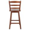 Scalera Ladder Back Swivel Seat Counter Stool; Walnut - 94104