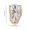 Golden Distorted Melted Twisted Clock