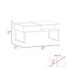 Squire 1-Shelf Lift Top Coffee Table Carbon Espresso and Onyx - as Pic