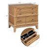 Hazel 3-Drawer Hazel 3-Drawer Side Table for Living Room, Hallway, Entryway(Old SKU:WF195778AAD) - as Pic