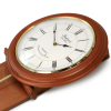 Bedford Clock Collection Olivia 24.5 inch Cherry Brown Wood Chiming Pendulum Vintage Wall Clock - Bedford Clocks