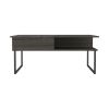 Squire 1-Shelf Lift Top Coffee Table Carbon Espresso and Onyx - as Pic