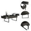 Westover Rectangle Lift Top Coffee Table Carbon Espresso and Onyx - as Pic