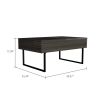 Westover Rectangle Lift Top Coffee Table Carbon Espresso and Onyx - as Pic