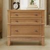 Hazel 3-Drawer Hazel 3-Drawer Side Table for Living Room, Hallway, Entryway(Old SKU:WF195778AAD) - as Pic