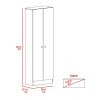 Multistorage Pantry abinet; Five Shelves; Double Door Cabinet -Pearl - as Pic