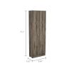 Multistorage Pantry Cabinet; Five Shelves; Double Door Cabinet -Dark Brown / Black - as Pic