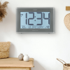 La Crosse Technology Extra-Large Soft Gray Atomic Wall/Table Digital Clock, 513-21867-Int - La Crosse Technology