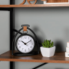 Stratton Home Black Metal Tabletop Clock