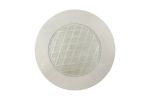 Round Dining Table Silver / Grey Finish Rubber wood Frame Center Glass Top Dinette Table - as Pic