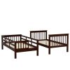 Stairway Twin-Over-Twin Bunk Bed with Storage and Guard Rail for Bedroom, Dorm - Espresso