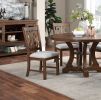 Formal Classic Crafted Design Dining Room Set of 2 Chairs Wooden Cushion Seat Distressed paint Chairs - as Pic