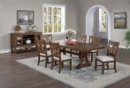 Formal Classic Crafted Design Dining Room Set of 2 Chairs Wooden Cushion Seat Distressed paint Chairs - as Pic