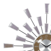 DecMode 22" Brown Metal Starburst Wall Clock - DecMode