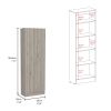 Multistorage Pantry Cabinet; Five Shelves; Double Door Cabinet -Light Gray - as Pic