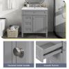 30'' Bathroom Vanity with Top Sink, Modern Bathroom Storage Cabinet with 2 Drawers and a Tip-out Drawer, Single Sink Bathroom Vanity - as Pic