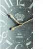 Large Vintage Black Rectangular Wall Clock with White Numerals, Home Decor Accent Clock - as Pic