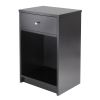 Squamish Accent table with 1 Drawer; Black Finish - 20914