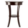 Cassie Round Accent Table with Glass - 40019
