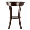 Cassie Round Accent Table with Glass - 40019