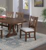 Formal Classic Crafted Design Dining Room Set of 2 Chairs Wooden Cushion Seat Distressed paint Chairs - as Pic