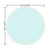 24" Round Tempered Glass Table Top Clear Glass 2/5 Inch Thick Beveled Polished Edge - as Pic