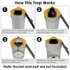 Humane Bucket Lid Mouse Trap Rat Catcher Reusable Slide Mouse Trap - Yellow