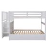 Full over Full Bunk Bed with Twin Size Trundle, White (old sku: LT000026AAK ) - as Pic