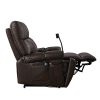 Recliner Chair with Phone Holder, Electric Power Lift Recliner with Motors Massage and Heat for Elderly, 3 Positions, 2 Side Pockets, Cup Holder