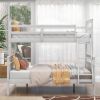 Twin over Full Bunk Bed with ladder, Safety Guardrail, Perfect for Bedroom, White(Old SKU: SM000118AAK-1) - as Pic