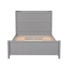 Full Size Platform Bed with Drawers and Storage Shelves, Gray - as Pic