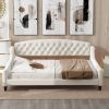 Modern Luxury Tufted Button Daybed, Full, Beige(Old SKU: SM001009AAE) - as Pic