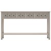 TREXM Rustic Entryway Console Table, 60" Long Sofa Table with two Different Size Drawers and Bottom Shelf for Storage (Gray Wash) - as Pic
