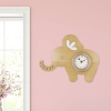 Sterling & Noble Indoor Light Wood Elephant Shaped Analog Wall Clock - Sterling & Noble