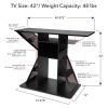 Hub-Atlantic Phoenix Media Stand Entertainment Center for TV, Audio Video Components, Stereo Equipment, Gaming Consoles, Streaming Devices, Black - as