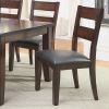 Dark Cherry Finish Solid wood Transitional Style Kitchen Set of 2pcs Dining Chairs Bold & Sturdy Design Chairs Dining Room Furniture Padded Leatherett