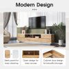 Modern TV stand for TVs up to 80'' , Media Console with Multi-Functional Storage, Entertainment Center with Door Rebound Device, TV cabinet for living