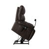 Recliner Chair with Phone Holder, Electric Power Lift Recliner with Motors Massage and Heat for Elderly, 3 Positions, 2 Side Pockets, Cup Holder